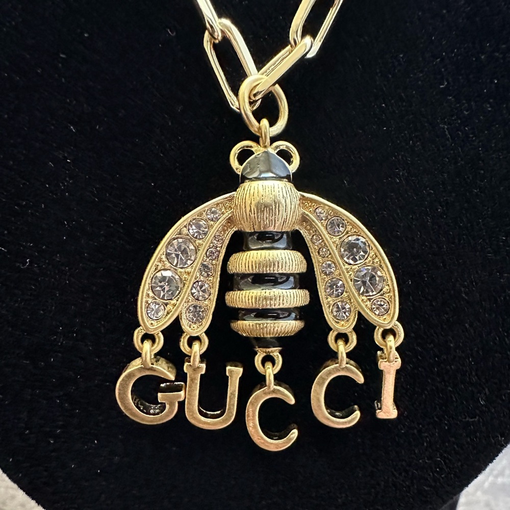 Gucci Bee Authentic Charm Upcycled Necklace